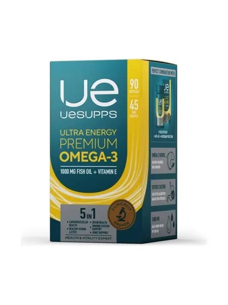 Uesupps Омега-3 рыбий жир высокой концентрации с витамином Е 90 капсул