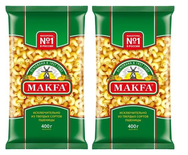 Изделия макаронные Витки тм"MAKFA" 400гр * 2 пачки