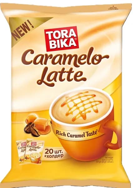 Torabika Кофейный напиток CARAMELO Latte 5пак*25г., 1 уп