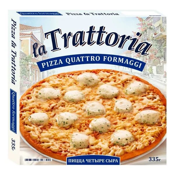 Пицца La Trattoria 4 сыра замороженная 335 г