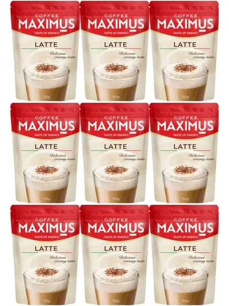 Maximus Напиток кофейный Latte, растворимый, 150 г, 9 уп/