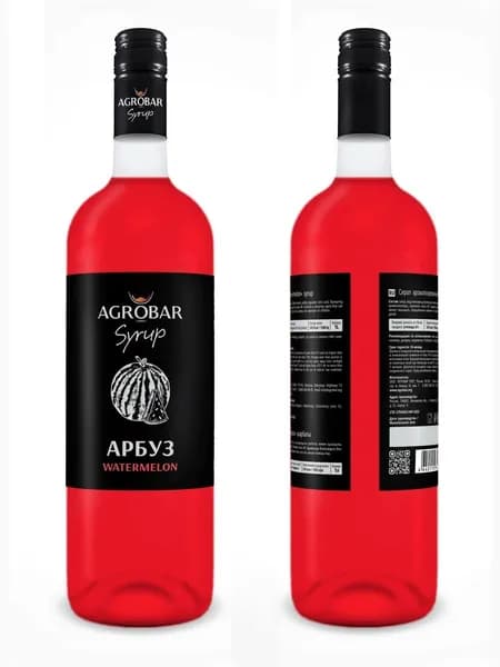 Сироп AGROBAR Арбуз для коктейлей и лимонадов, 1 л