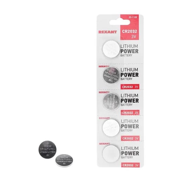 Батарейка CR2032 Dlyfull таблетка, Lithium 3V (1 упаковка из 5 штук)