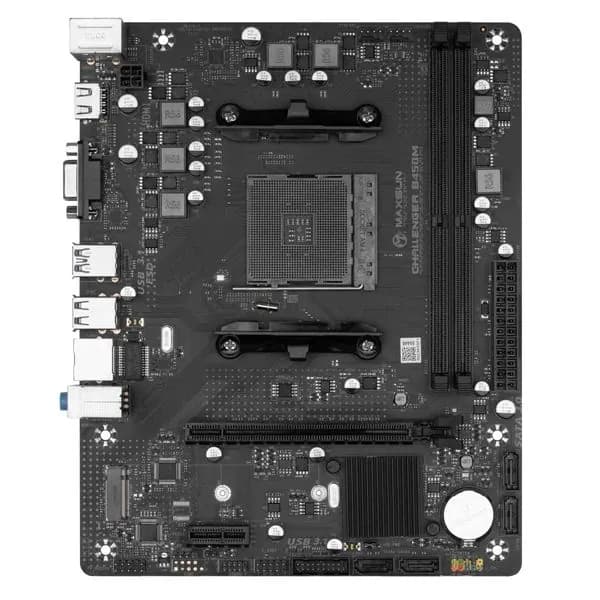 Материнская плата MAXSUN Challenger B450M (AM4, B450, 2xDDR4-3200, D-Sub, HDMI, mATX) RTL