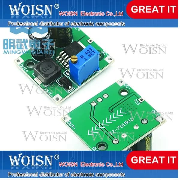 1шт XL7015 DC-DC converter step-down module 5V-80V wide voltage input better than 7005A Тип опции доставки: XL7015 upgrade board green