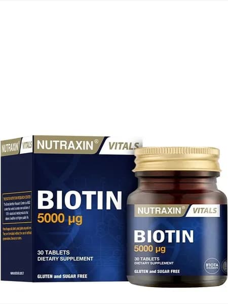 Nutraxin Biotin 30 таблеток, поддержка волос, кожи и ногтей