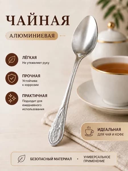 Ложка чайная 1 предм. серый металлик