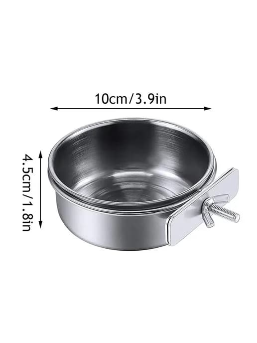 Подвесная миска для птиц из нержавеющей стали 10x4.5cm