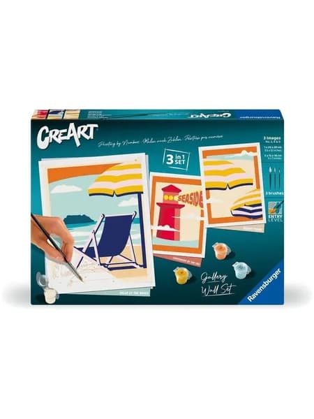 Ravensburger CreArt Trend Gallery Wand Set Am Strand 1x C & 2x E (23901) набор для рисования
