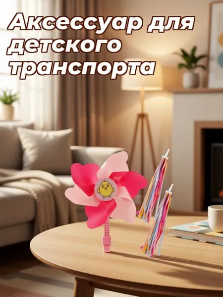 Цветные пластиковые декоративные ленты с вентиляторными мельницами для украшения руля велосипеда и самоката