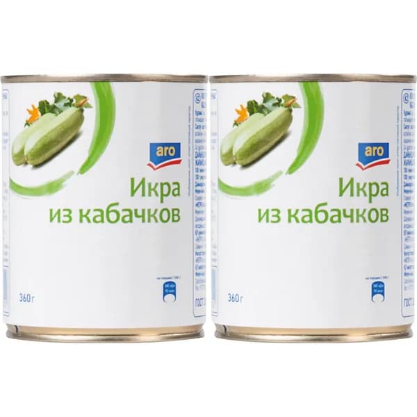 Икра из кабачков Aro 360 г, набор: 2 штуки
