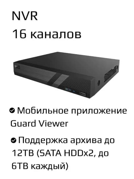 FT-U3216V Сетевой профессиональный 16-ти канальный видеорегистратор (NVR) Мобильное приложение Guard Viewer