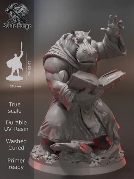 Гифф волшебник. Миниатюра ДнД для настольных игр и покраски. Pathfinder. DnD.
