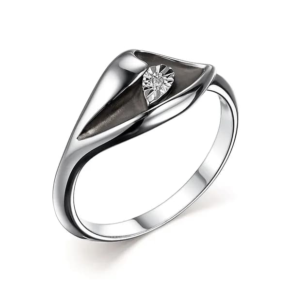Серебряное кольцо DIAMANT-ONLINE с бриллиантом 925 пробы