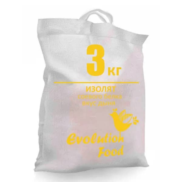 Изолят соевого белка со вкусом Дыня / мешок 3кг / Evolution Food