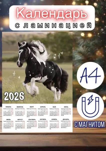 Календарь 2026 г., Настенный