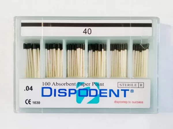 Штифты бумажные 04 №40, 100 шт, (Dispodent)