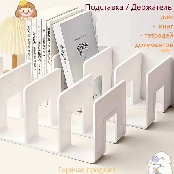 Подставка для книг и учебников. Органайзер для книг, документов и канцелярий. Для офиса и дома.