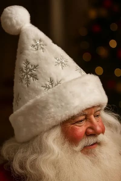 Колпак новогодний / Шапка Деда Мороза меховая