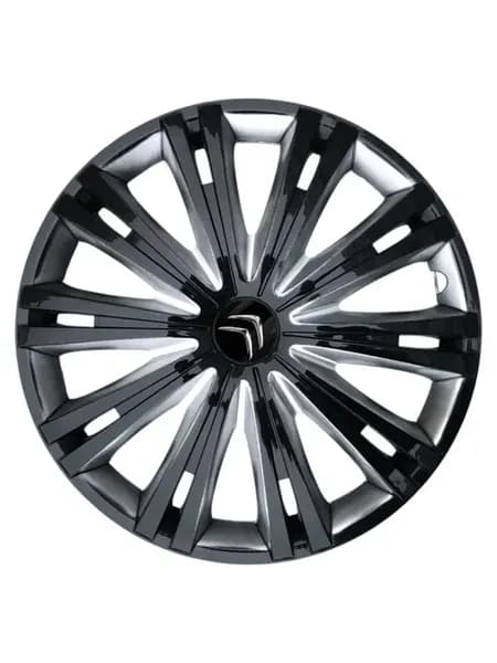 Колпаки на колеса Ситроен R15 Гига супер блэк, 4 шт