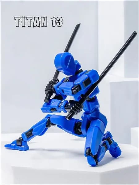 Робот синий Titan 13 Air Bound, многосуставная, подвижная, 3D печать, Lucky Titan13, шарнирный робот