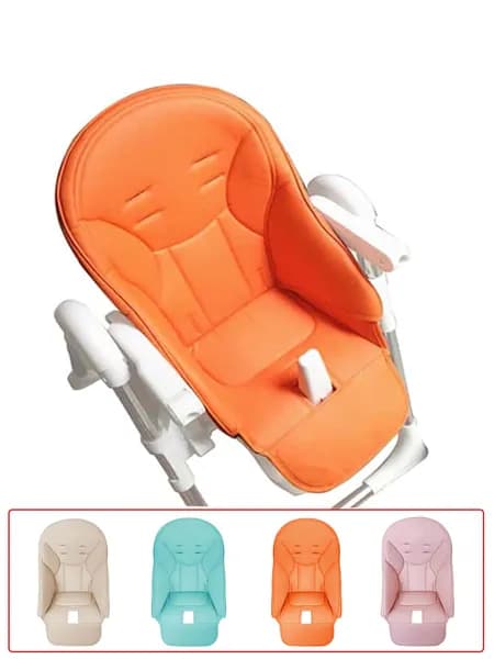 Чехол из эко-кожи для Peg Perego Siesta Prima Pappa Zero3/Молочный-оранжевый