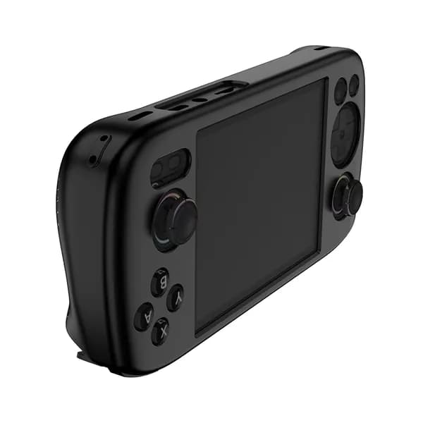 Чехол для игрового портативного консоля ANBERNIC RG 406H из силикона чёрный с ремешком