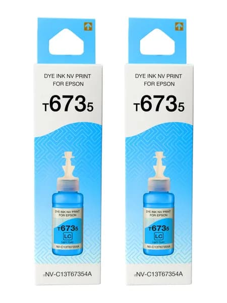 Комплект 2 шт. Чернила NV Print T6735 для аппаратов Epson (70 ml) Light Cyan