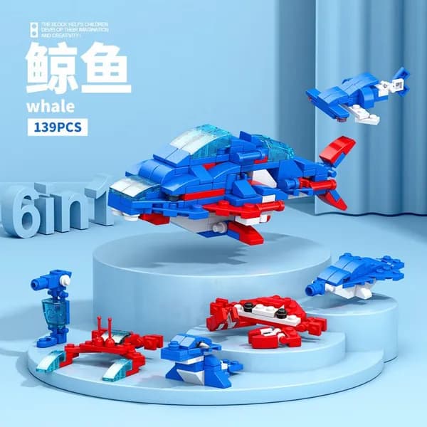 Конструктор совместимый с Lego Динозавр-робот 6 в 1, военная серия, развивающая модель для сборки, новинка, подарок для мальчиков