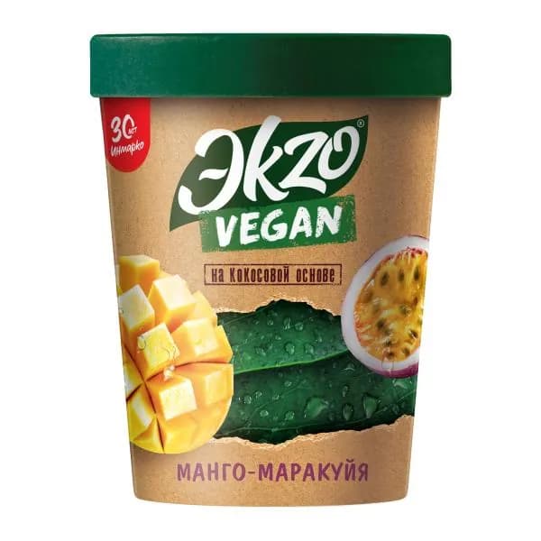 Замороженный десерт Манго-Маракуйя на кокосовой основе Экзо Vegan 270г