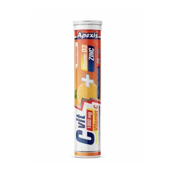 Apexis C Vit 1000 мг + D3 + Цинк 20 шипучих таблеток