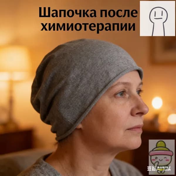 Шапочка после химиотерапииГоловной убор после химиотерапии "Комфорт", однослойная, тонкая, трикотажная шапка для онкопациентов, при выпадении волос и алопеции