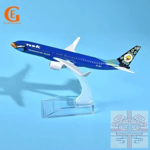 Металлическая Модель Самолета Боинг 737, Авиакомпании Таиланд Nok Air B737, Синий