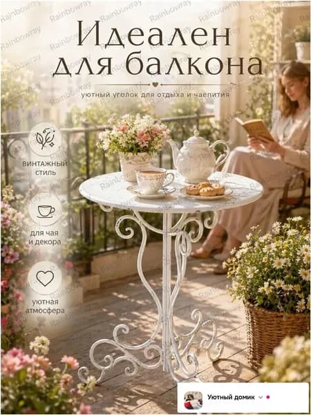 Садовый стол,Металл 40х40х53.5 см