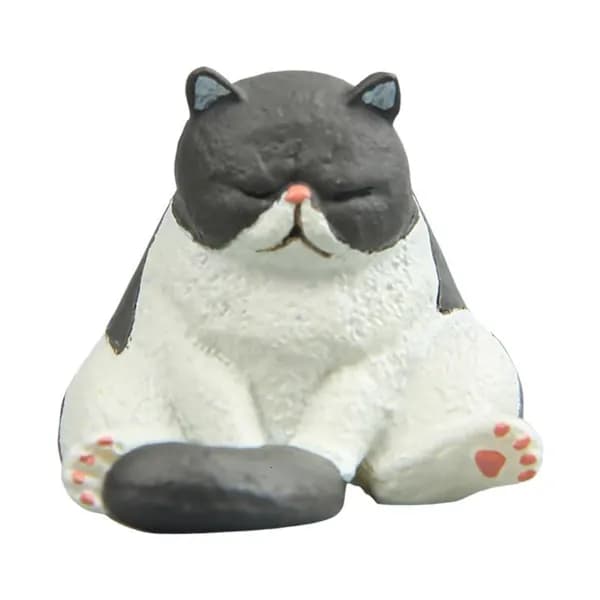 Наклейка На Холодильник С Сидящим Сонным Животным-Sleepy Fat Cat