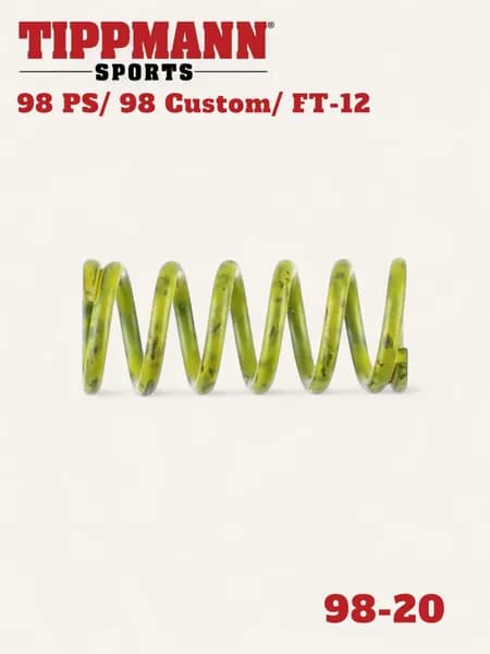 Пружина курка пейнтбольного маркера Tippmann 98 PS/ 98 Custom/ FT-12 (98-20 Trigger/ Return Slide Spring Yellow