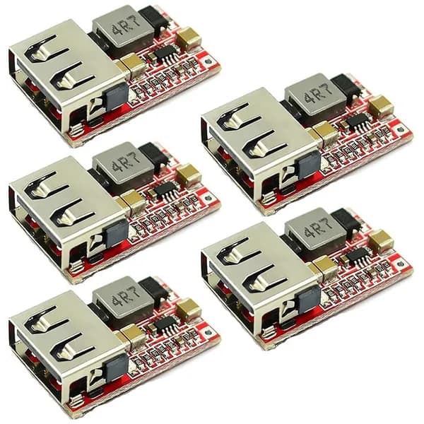 5 шт. DC-DC понижающий преобразователь автомобильный USB модуль зарядного устройства 6-24 В 12 24 до 3A регулятор напряжения питания
