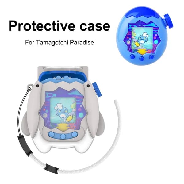 Силиконовый чехол для Tamagotchi Paradise: защита от царапин, ударов и воды, карманный дизайн с ремешком