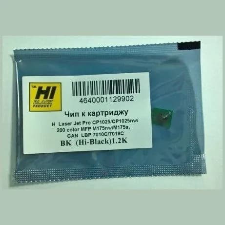 Чип к картриджу HP CP1025/1025/M175/M275 Bk (Hi-Black new), CE310A, 1,2K