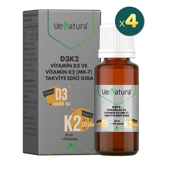 Venatura D3k2 витаминные капли 20 мл 4 шт