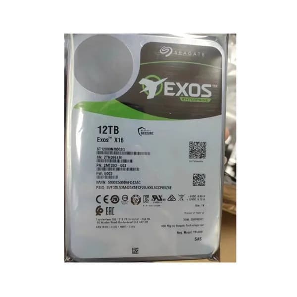 Корпоративный жесткий диск Seagate Exos X16 12 ТБ (ST12000NM002G)SATA, корпоративный для серверов и систем хранения