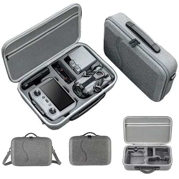 Чехол для дрона DJI Mini 5 Pro в комплекте Fly More из нейлона, серый, с ручкой и наплечным ремнём