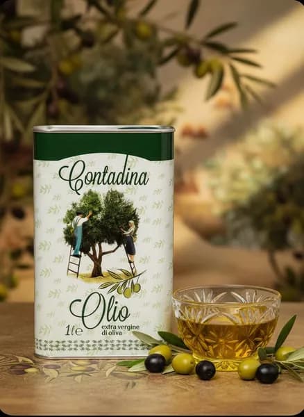 Натуральное оливковое масло Contadina Olio Extra Vergine Di Oliva 1л (Италия)