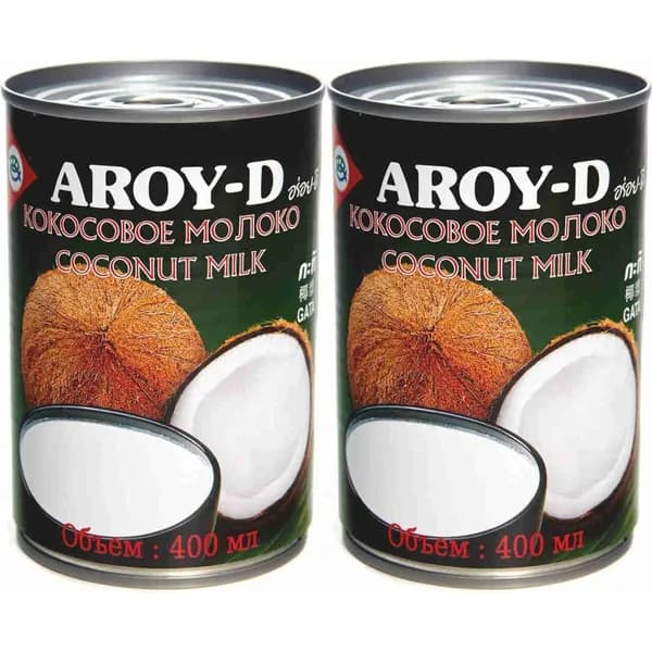 Напиток кокосовый Aroy-D 60% 18,5% 400 мл, набор: 2 штуки