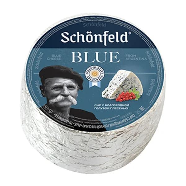 Сыр мягкий Schonfeld с голубой плесенью Blue 54% 200 г