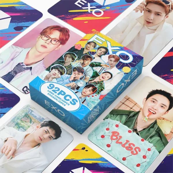 KPOP 92шт/коробка EXO Фотокарточки EXO Коллекционная карточка
