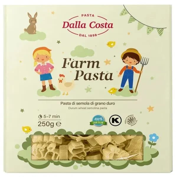 Макаронные изделия DALLA COSTA фигурные без добавления яиц Ферма Farm pasta 250г