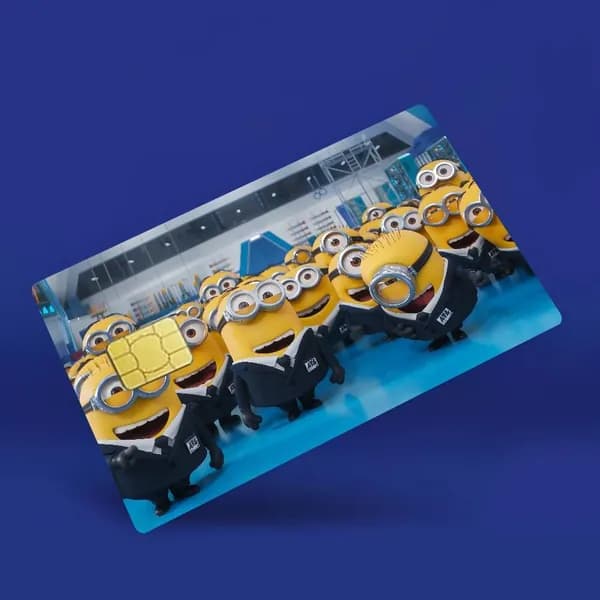 Миньоны Cartoon Movie Minions Наклейка на банковскую карту, глянцевая защитная стойкая к стиранию