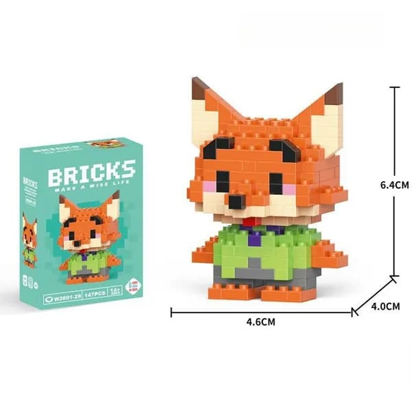 Конструктор детский Bricks 3D из мини-блоков, пластиковый, развивающий. Hello kitty Pink