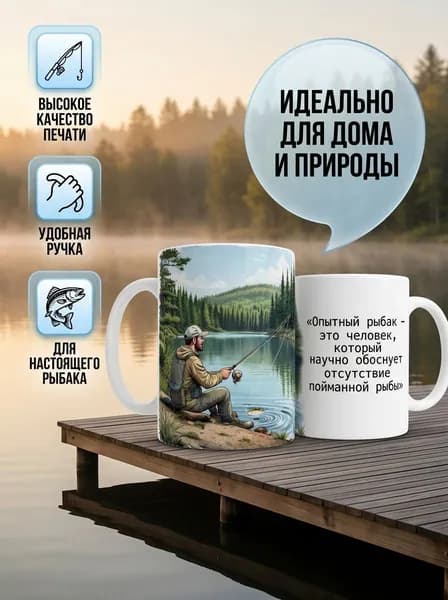 Кружка "Рыбак на берегу", 330 мл, 1 шт